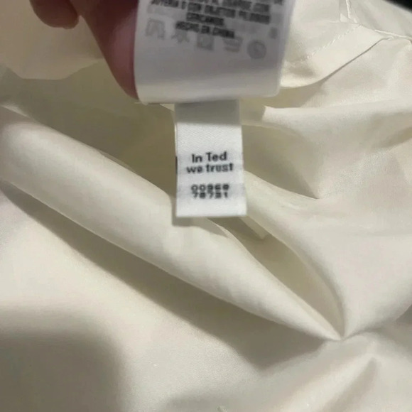 Ted Baker Aussie Swimsuit Coverup size large cream/blue smocking - NWT - Picture 5 of 7